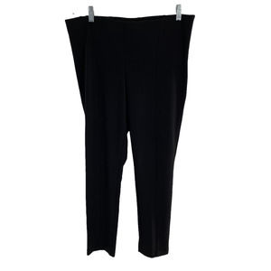 The Nines by Hatch Maternity Trousers Ponte Pants Black Rayon Nylon Front Seam M